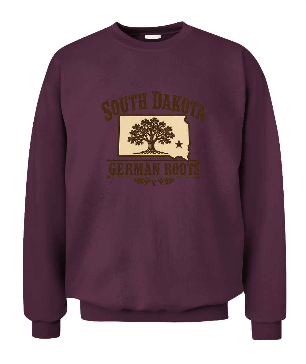 South Dakota German Roots — Sweatshirt in Maroon