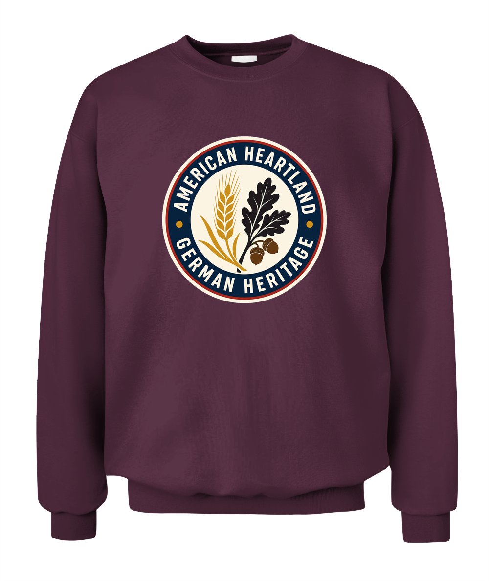American Heartland, German Heritage — Sweatshirt in Maroon