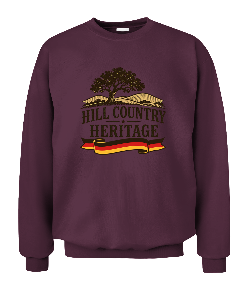 Hill Country Heritage — Sweatshirt in Maroon