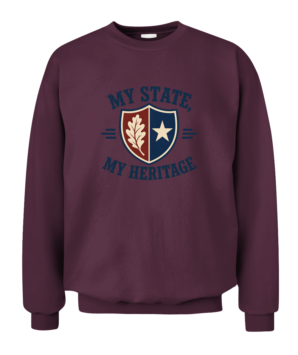 My State, My Heritage — Sweatshirt in Maroon