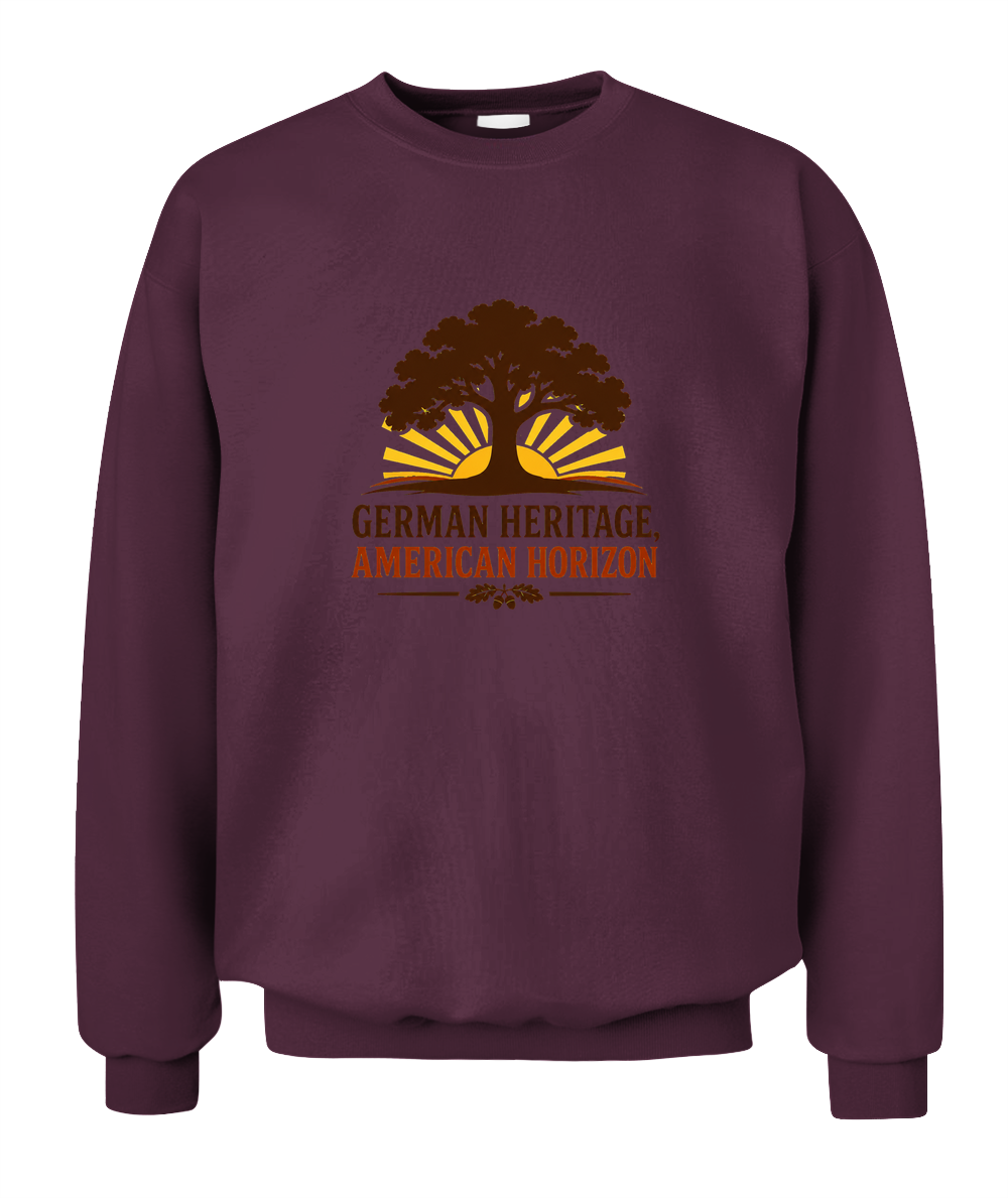 German Heritage, American Horizon — Sweatshirt in Maroon