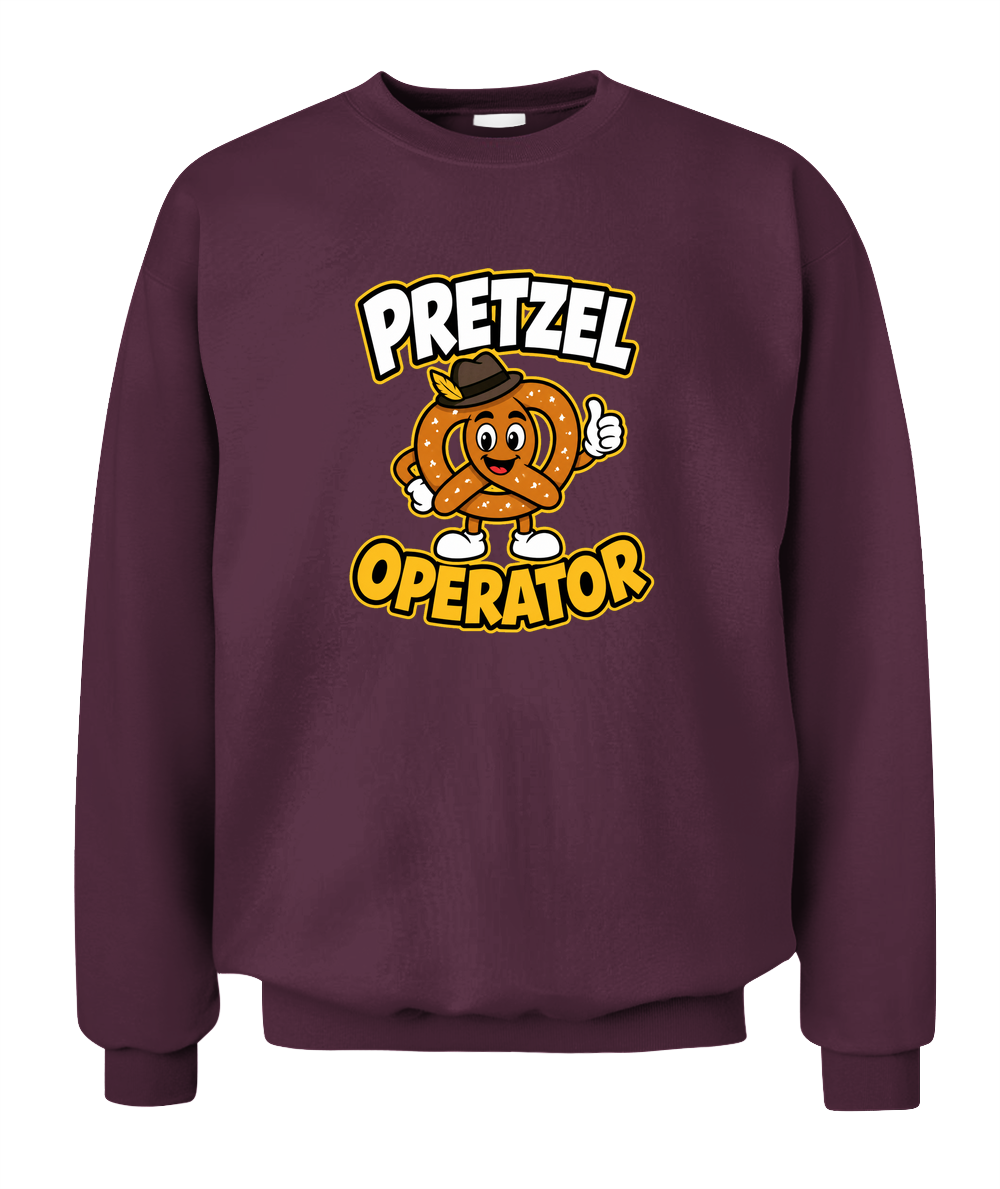 Pretzel Operator — Sweatshirt in Maroon