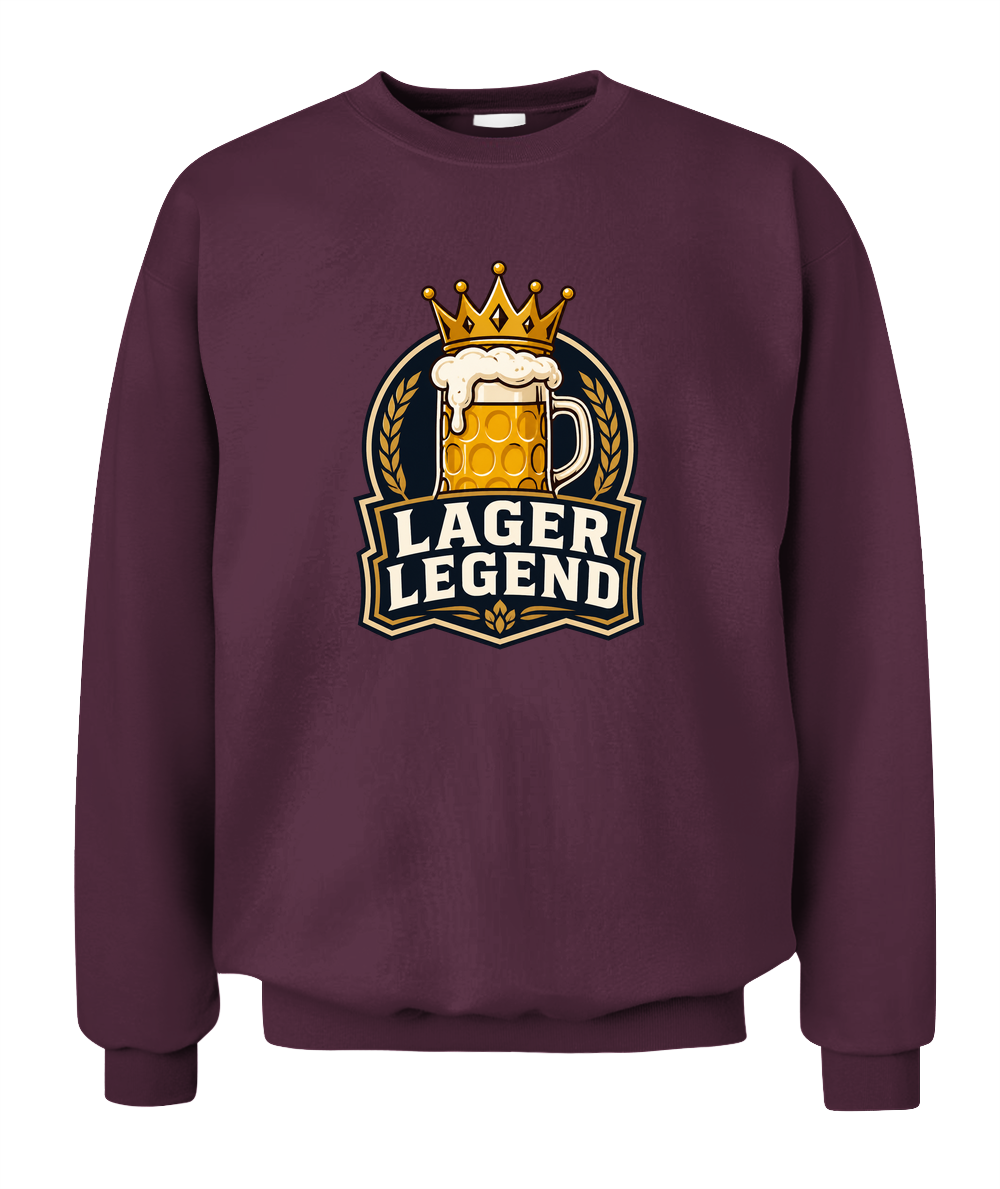Lager Legend — Sweatshirt in Maroon