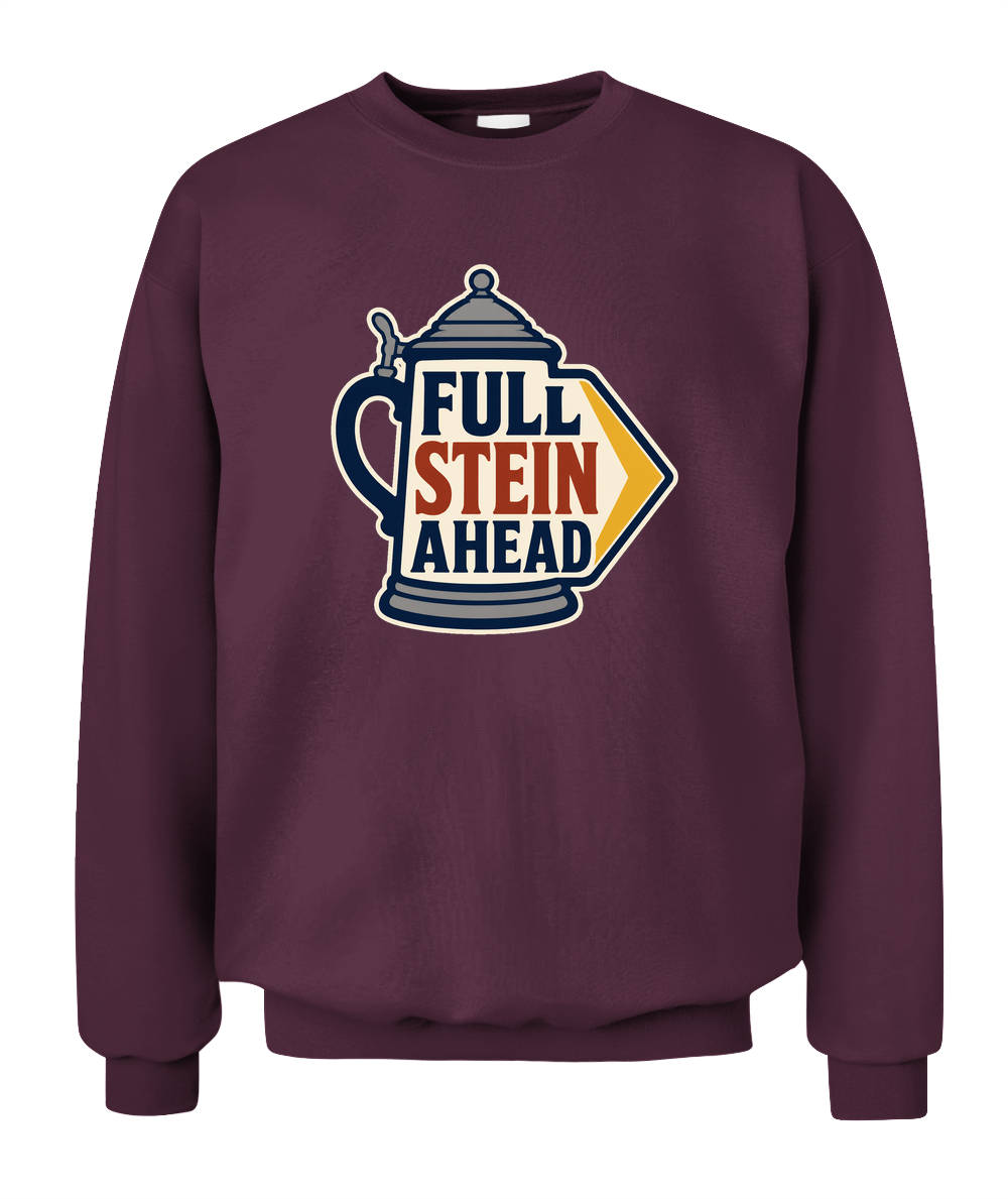 Full Stein Ahead — Sweatshirt in Maroon