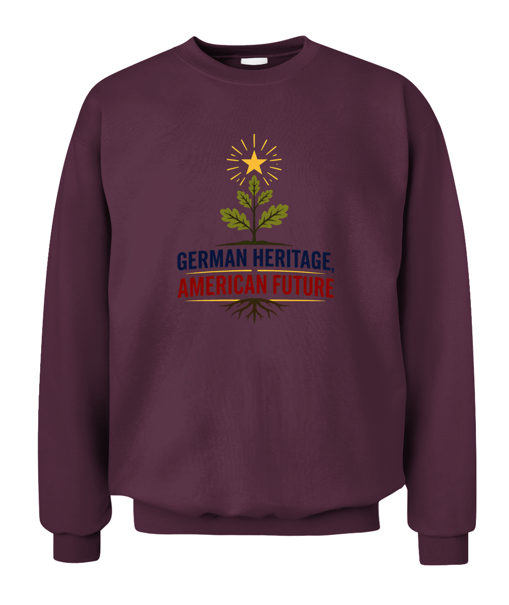German Heritage, American Future — Sweatshirt in Maroon