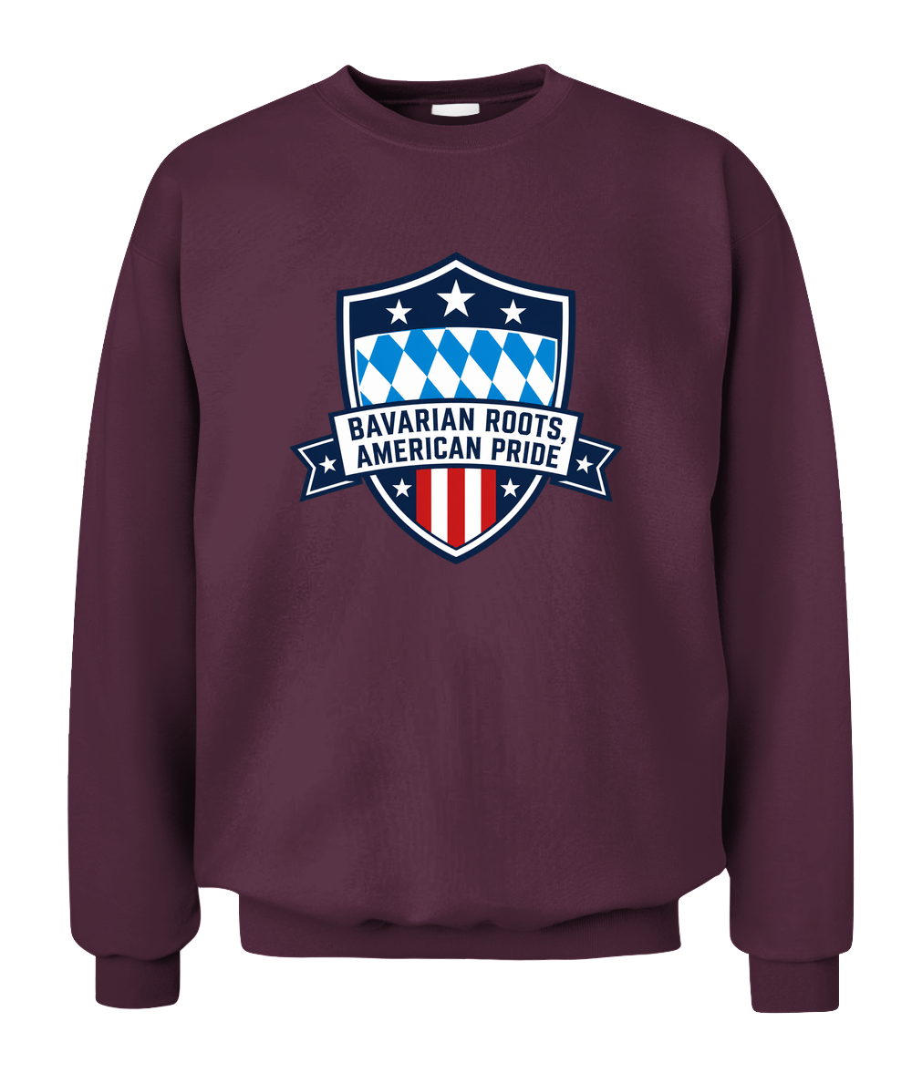 Bavarian Roots, American Pride — Sweatshirt in Maroon