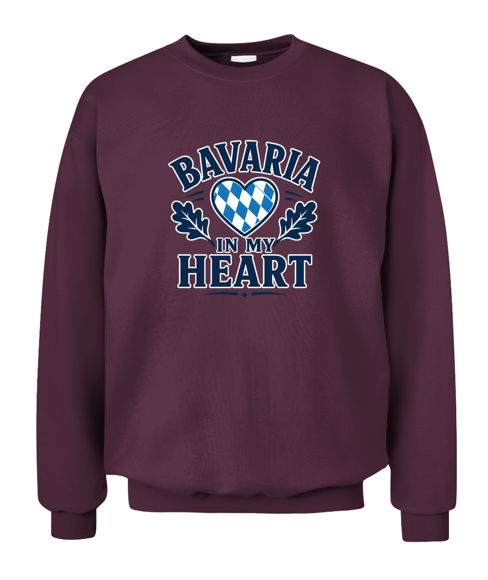 Bavaria In My Heart — Sweatshirt in Maroon