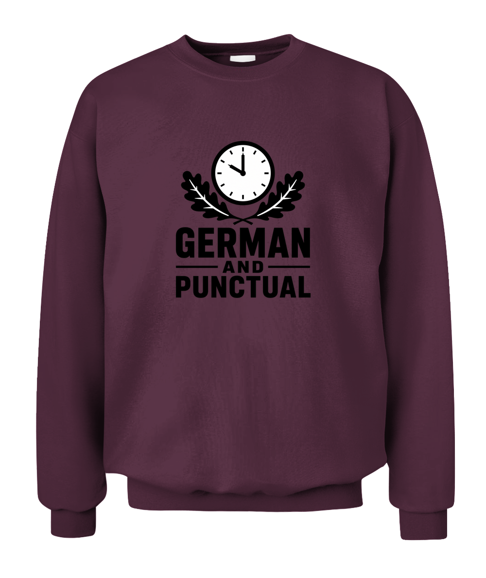 German And Punctual — Sweatshirt in Maroon