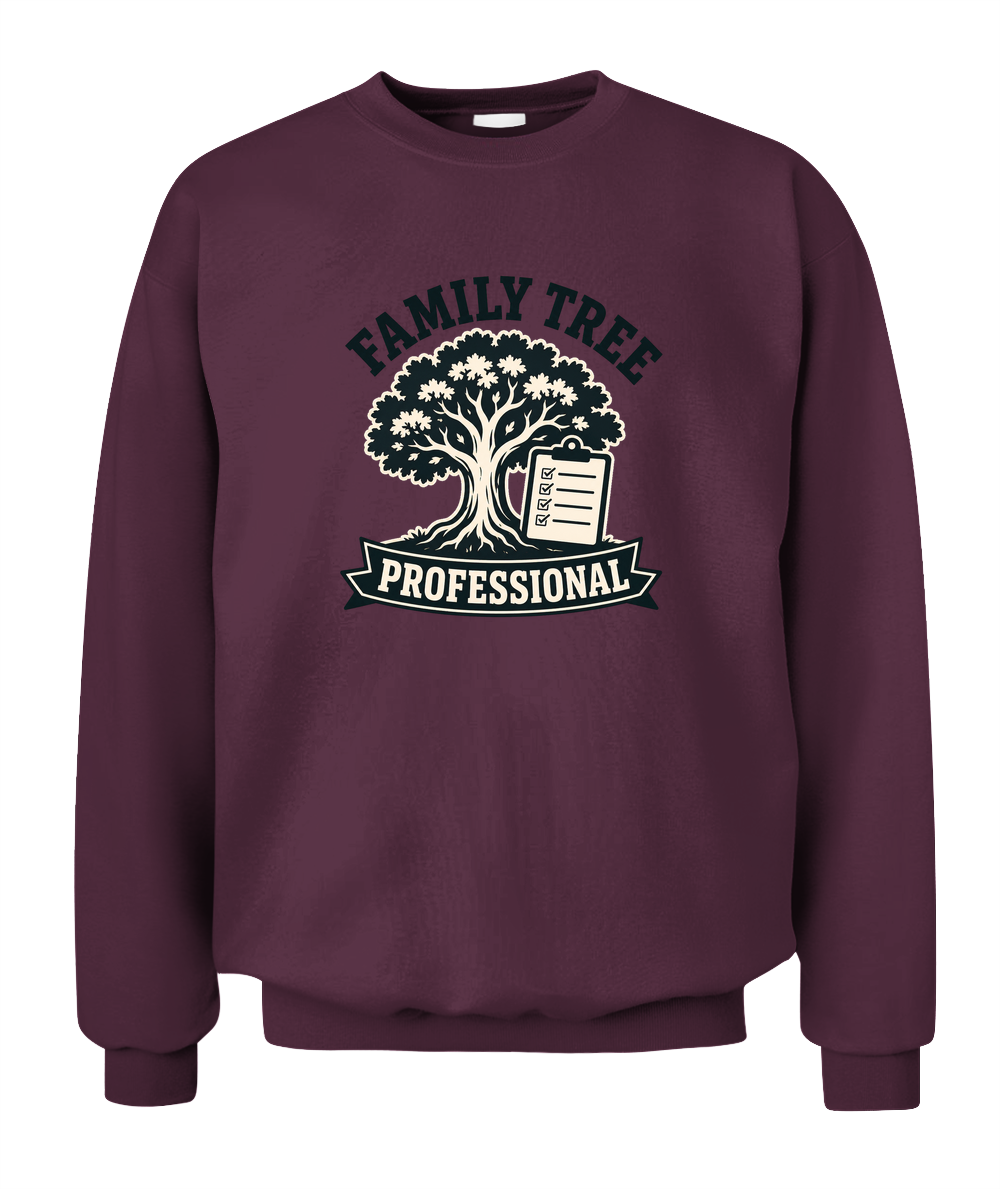 Family Tree Professional — Sweatshirt in Maroon
