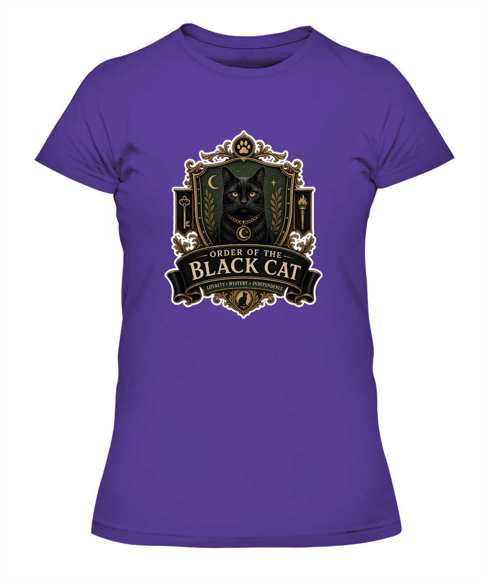 Order of the Black Cat Ladies T-Shirt | Black Cat Lover Gift