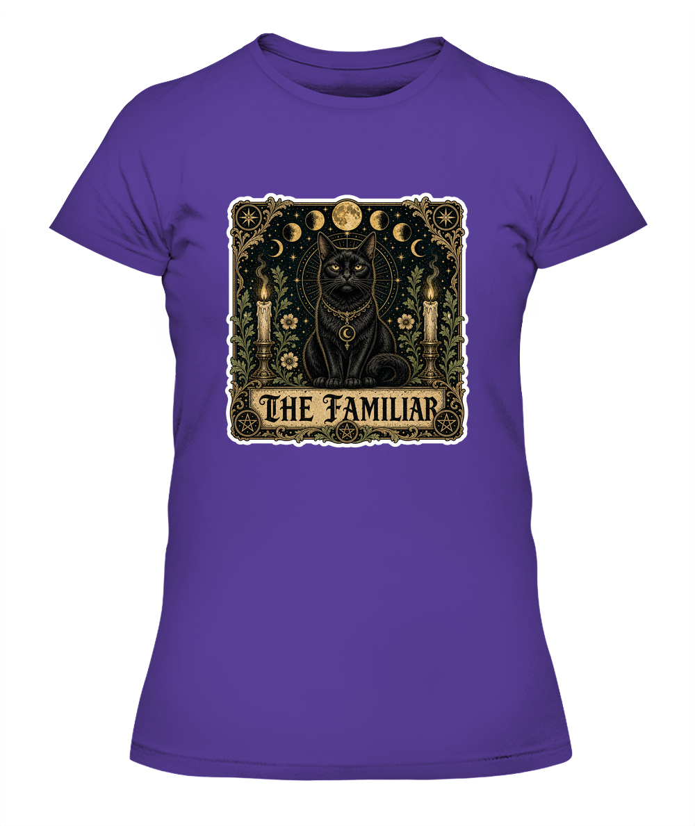 The Familiar Ladies T-Shirt | Black Cat Lover Gift