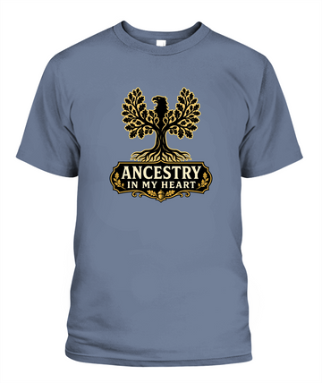 Ancestry In My Heart — T-Shirt in Blue Jean
