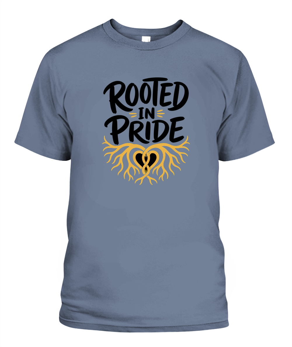 Rooted In Pride — T-Shirt in Blue Jean