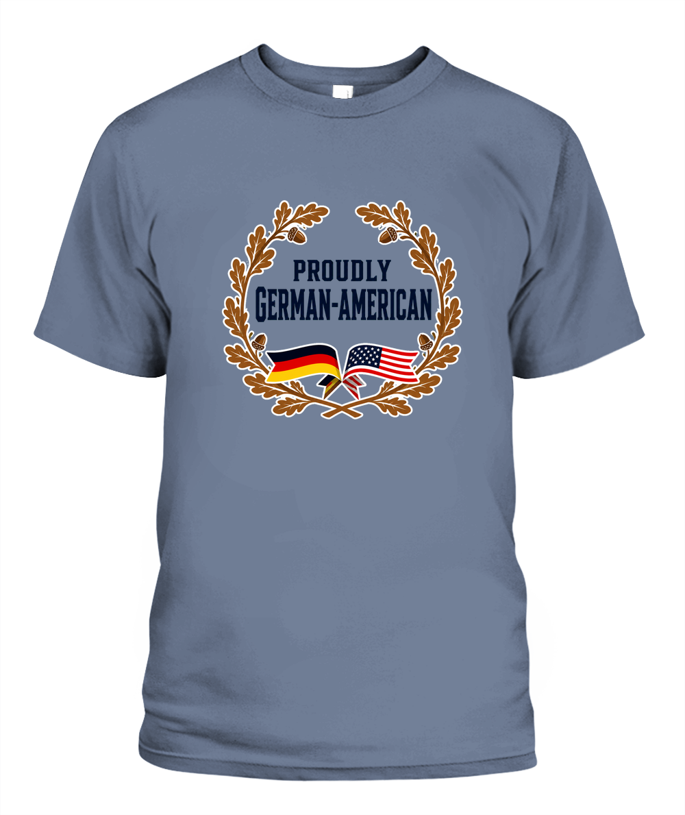 Proudly German-American — T-Shirt in Blue Jean