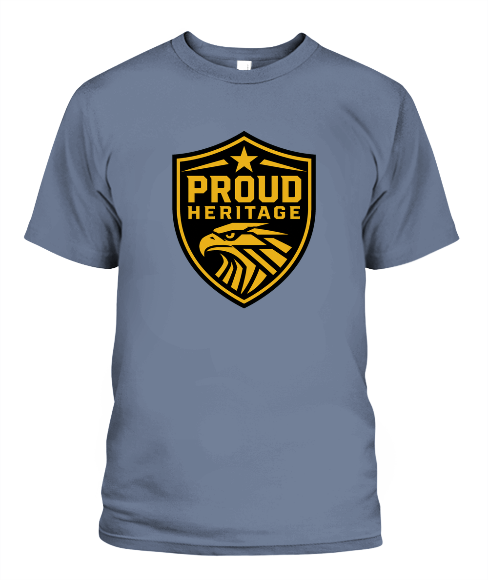 Proud Heritage — T-Shirt in Blue Jean