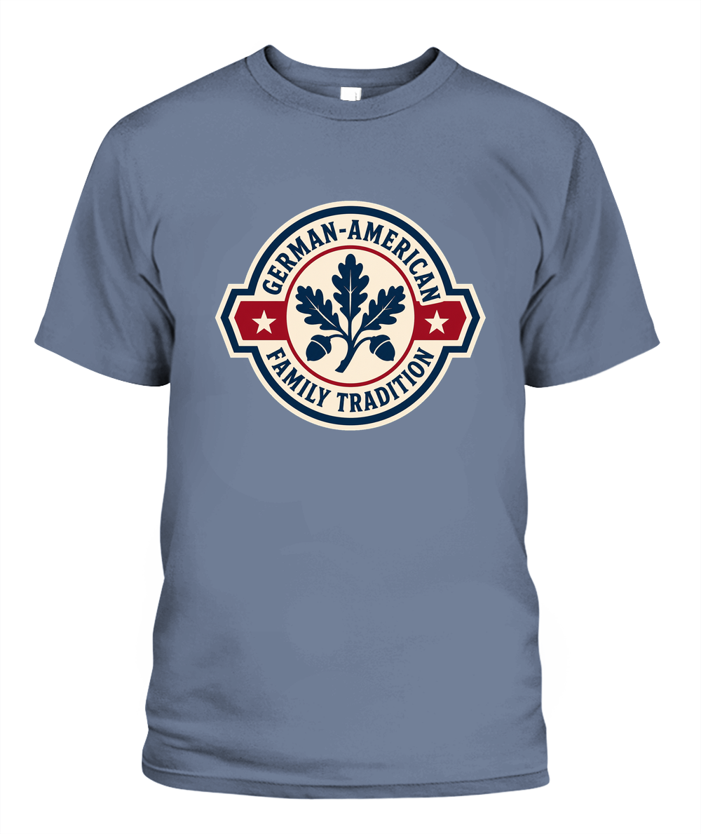 German-American Family Tradition — T-Shirt in Blue Jean