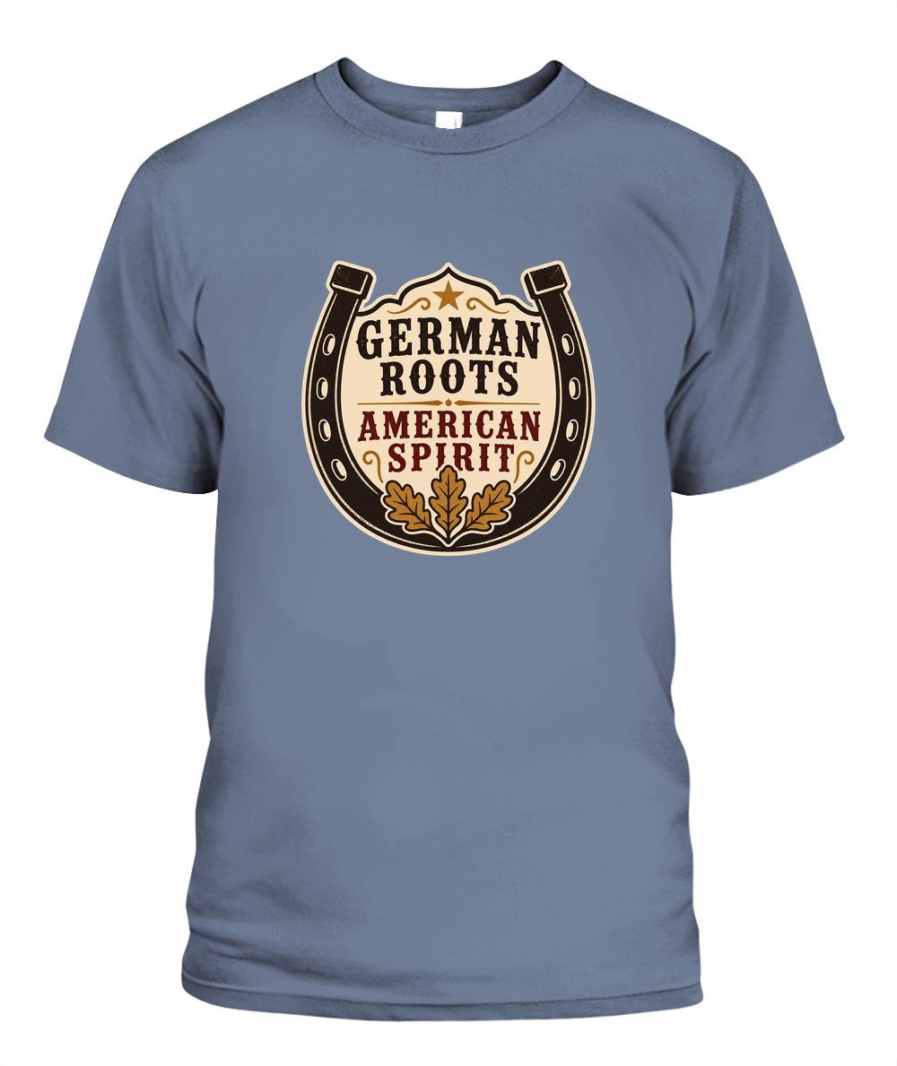 German Roots, American Spirit — T-Shirt in Bay