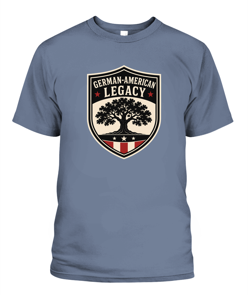 German-American Legacy — T-Shirt in Blue Jean