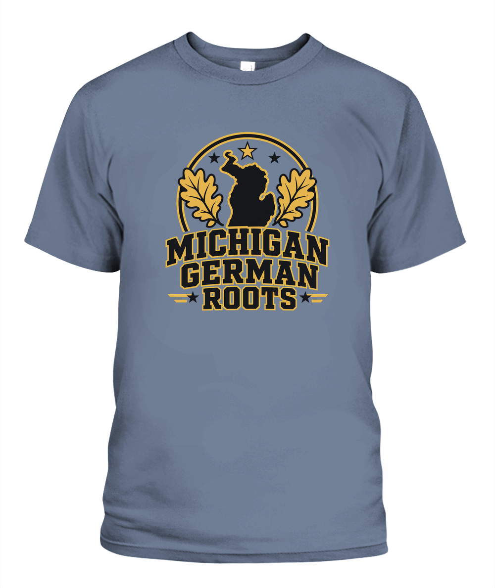 Michigan German Roots — T-Shirt in Blue Jean