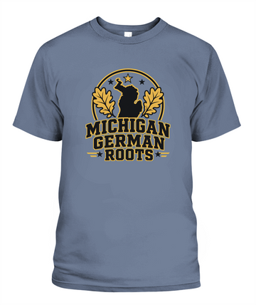 Michigan German Roots — T-Shirt in Blue Jean