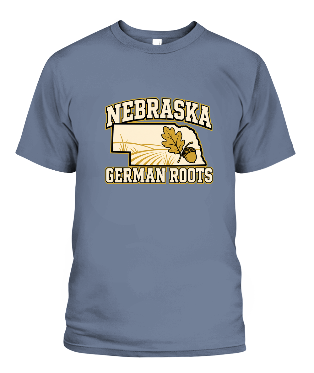 Nebraska German Roots — T-Shirt in Blue Jean