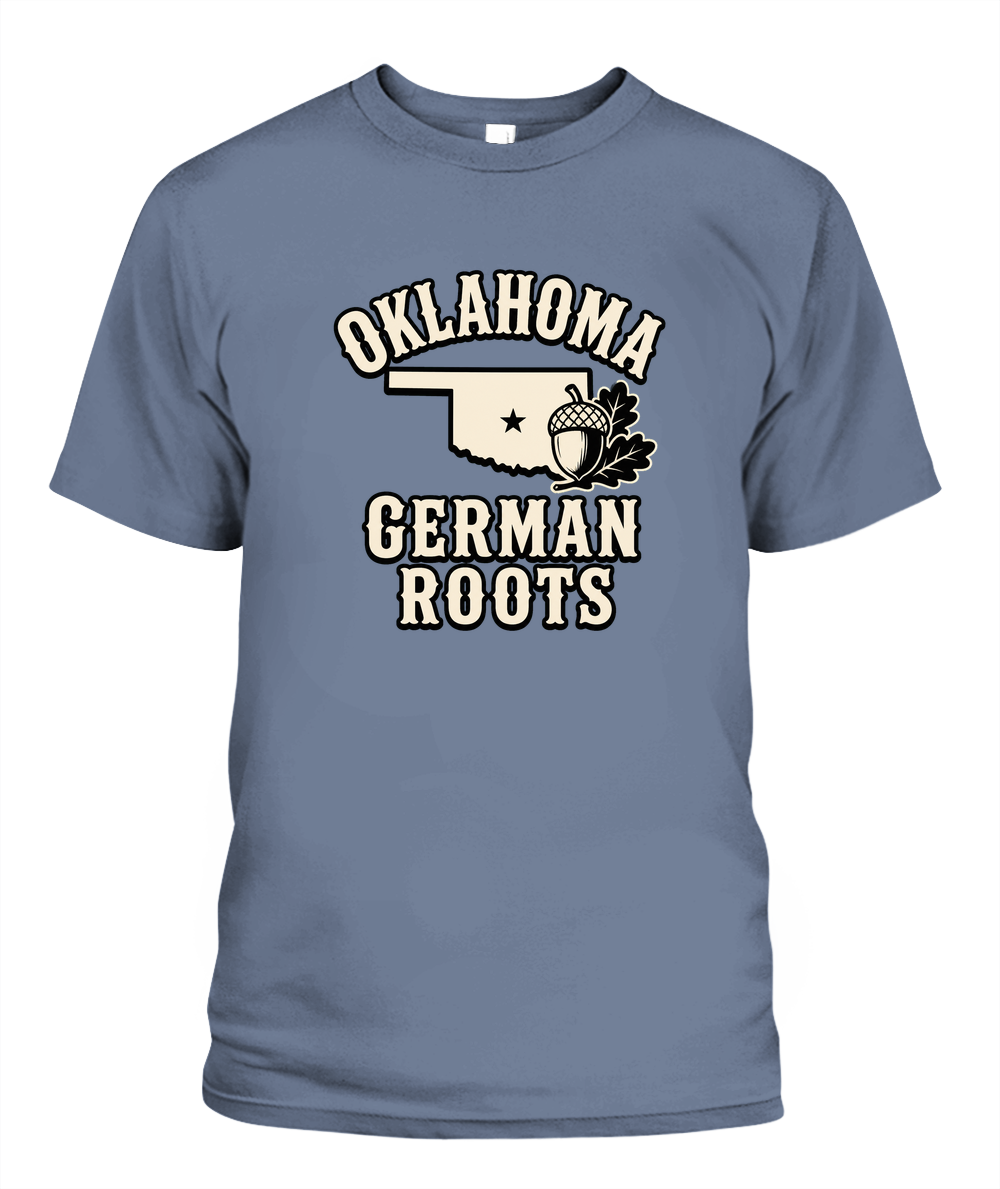 Oklahoma German Roots — T-Shirt in Blue Jean