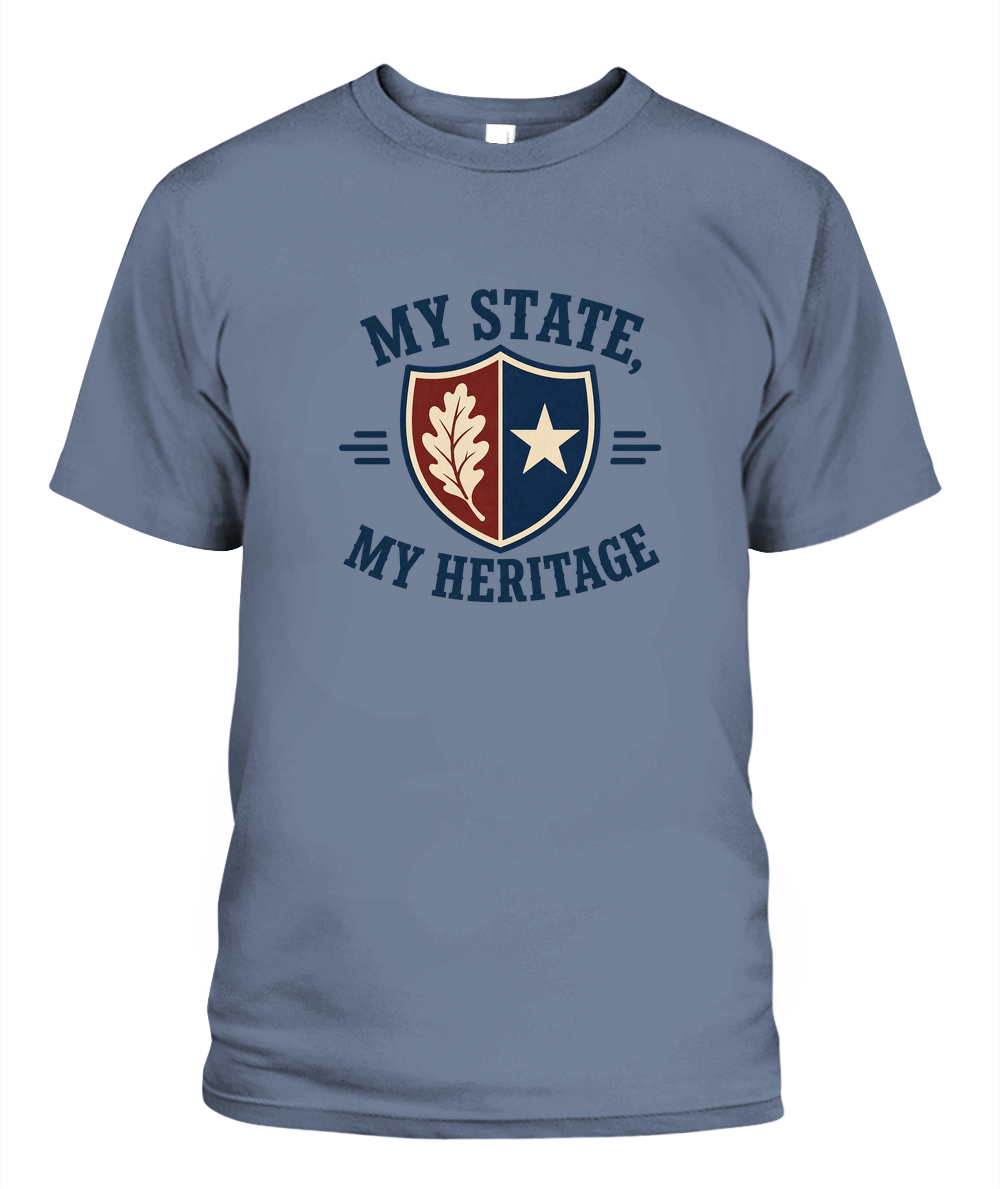 My State, My Heritage — T-Shirt in Blue Jean