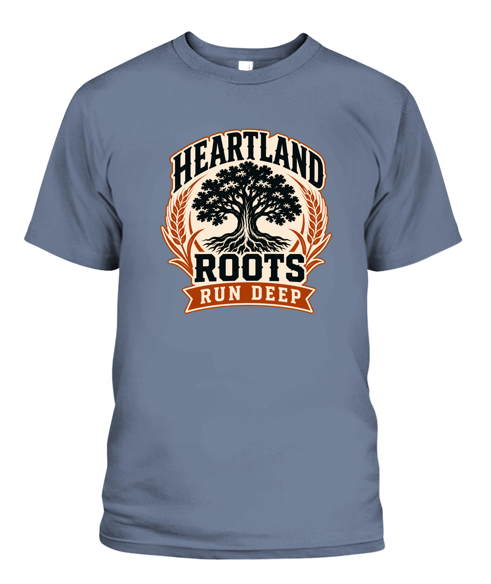 Heartland Roots Run Deep — T-Shirt in Bay
