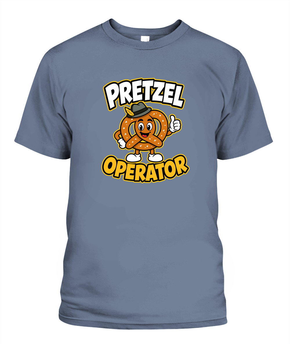 Pretzel Operator — T-Shirt in Blue Jean