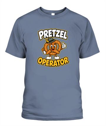 Pretzel Operator — T-Shirt in Blue Jean
