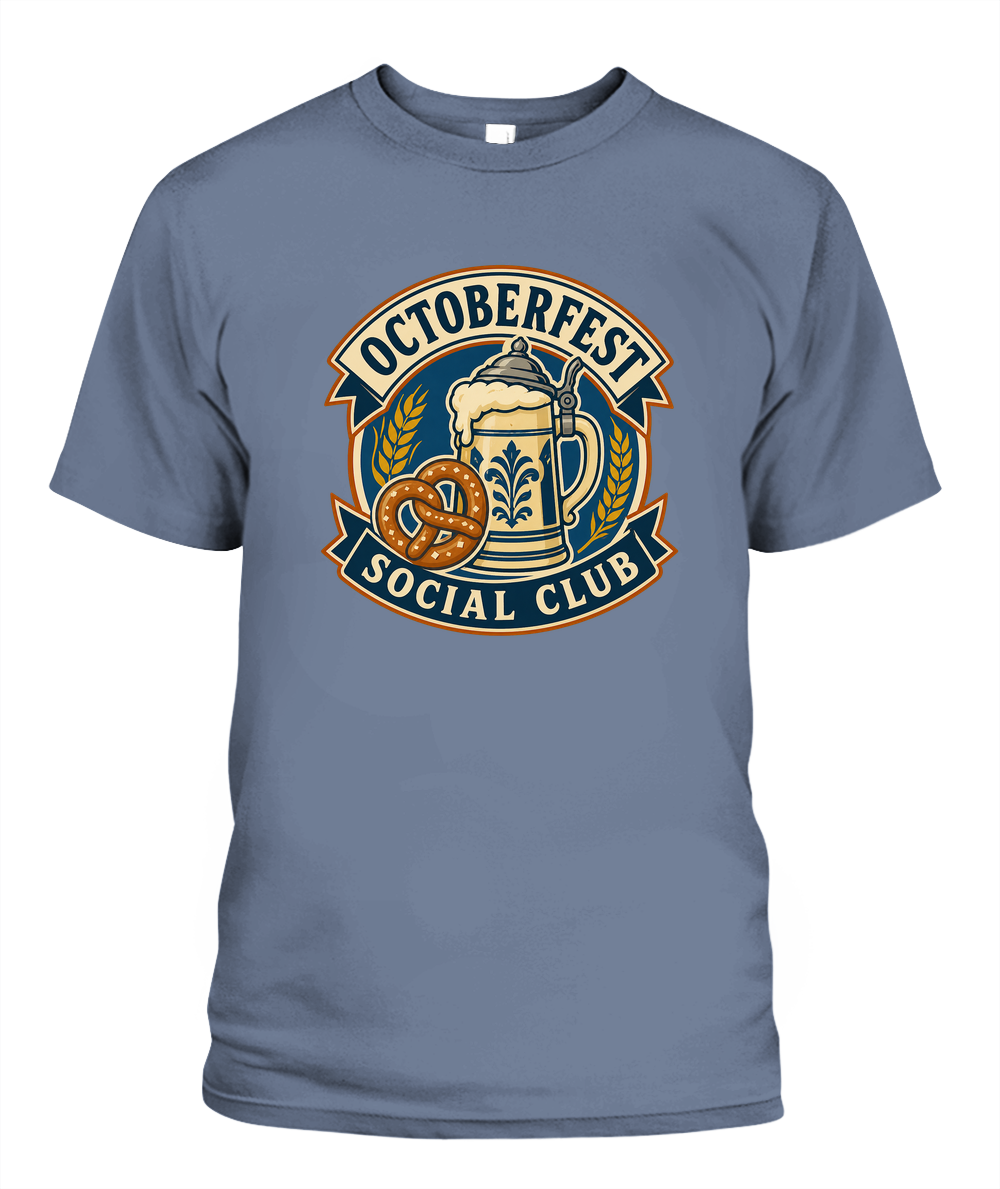 Octoberfest Social Club — T-Shirt in Blue Jean