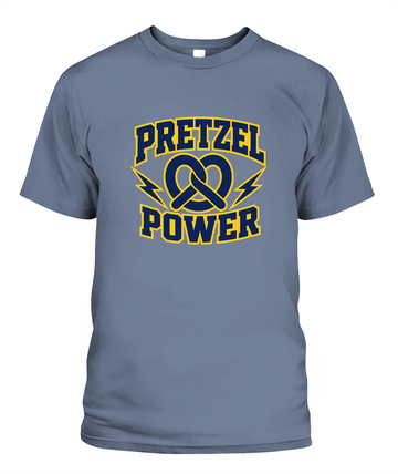 Pretzel Power — T-Shirt in Blue Jean