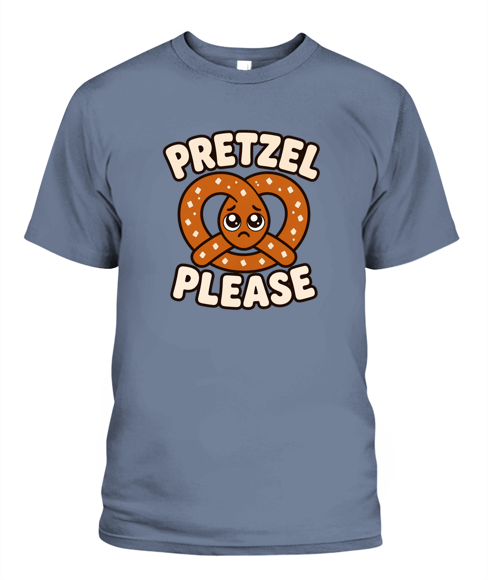 Pretzel Please — T-Shirt in Blue Jean