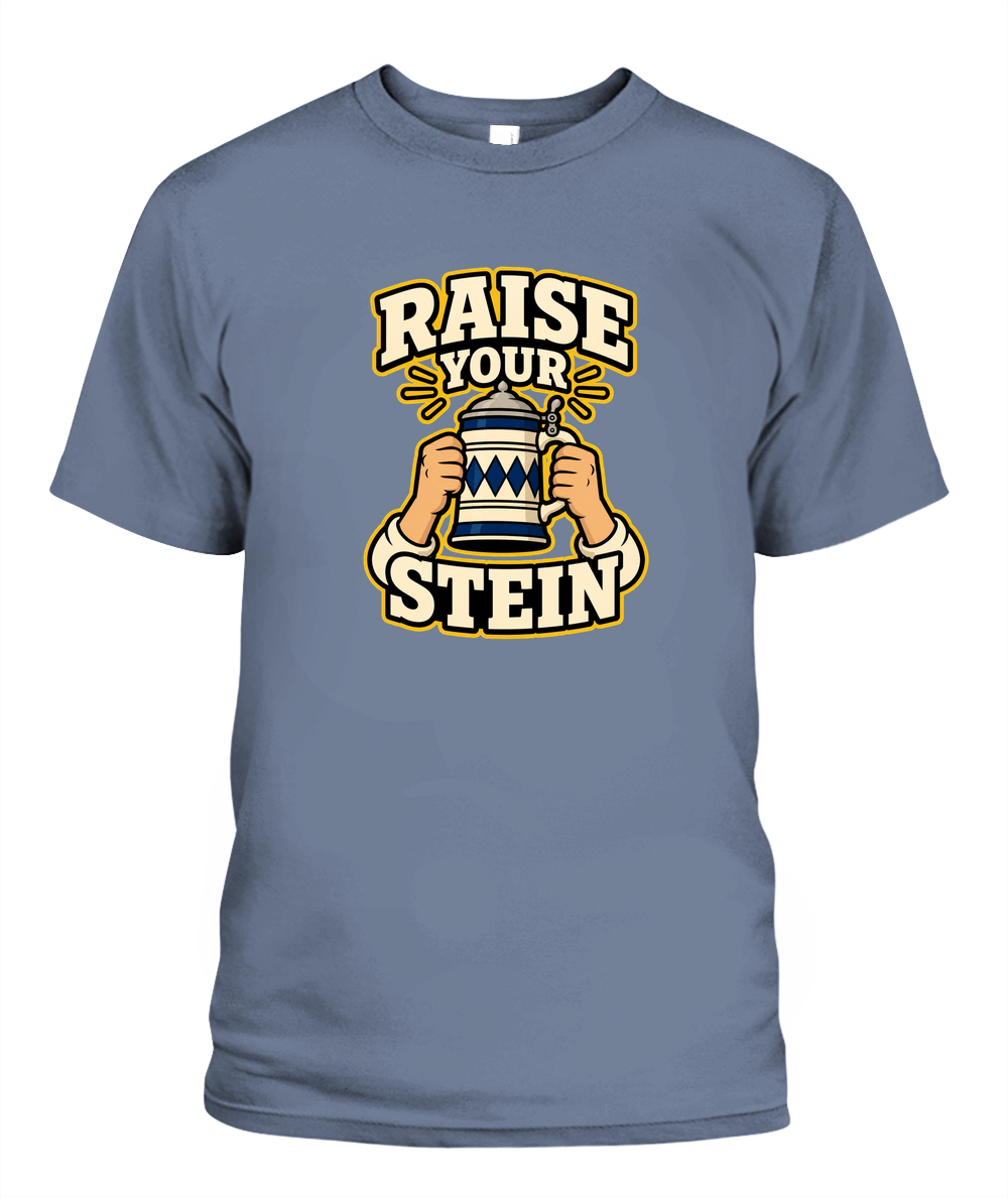 Raise Your Stein — T-Shirt in Blue Jean