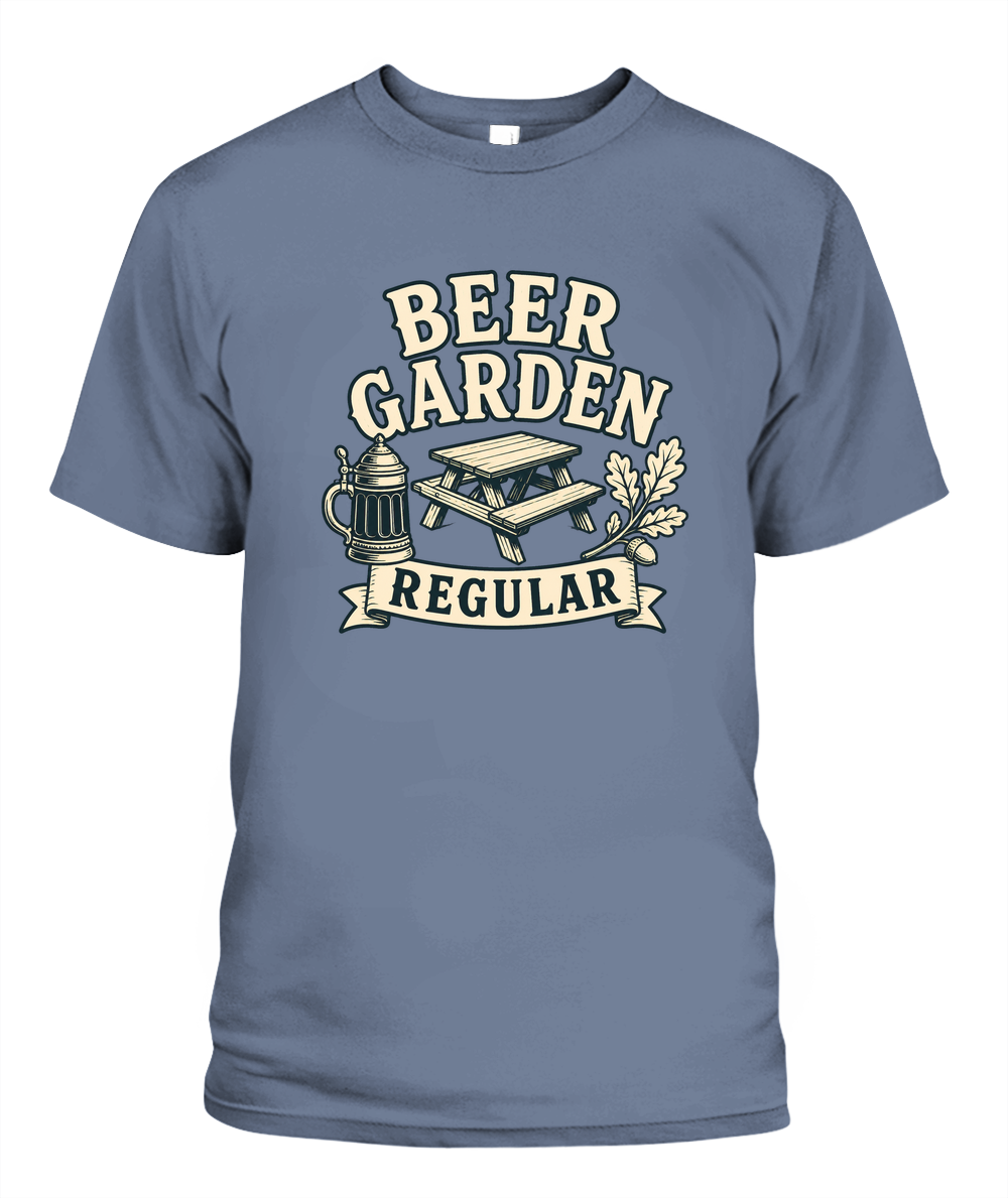 Beer Garden Regular — T-Shirt in Blue Jean