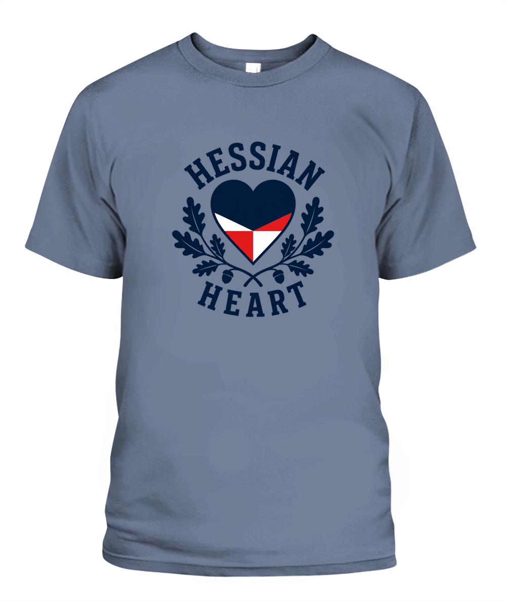 Hessian Heart — T-Shirt in Blue Jean