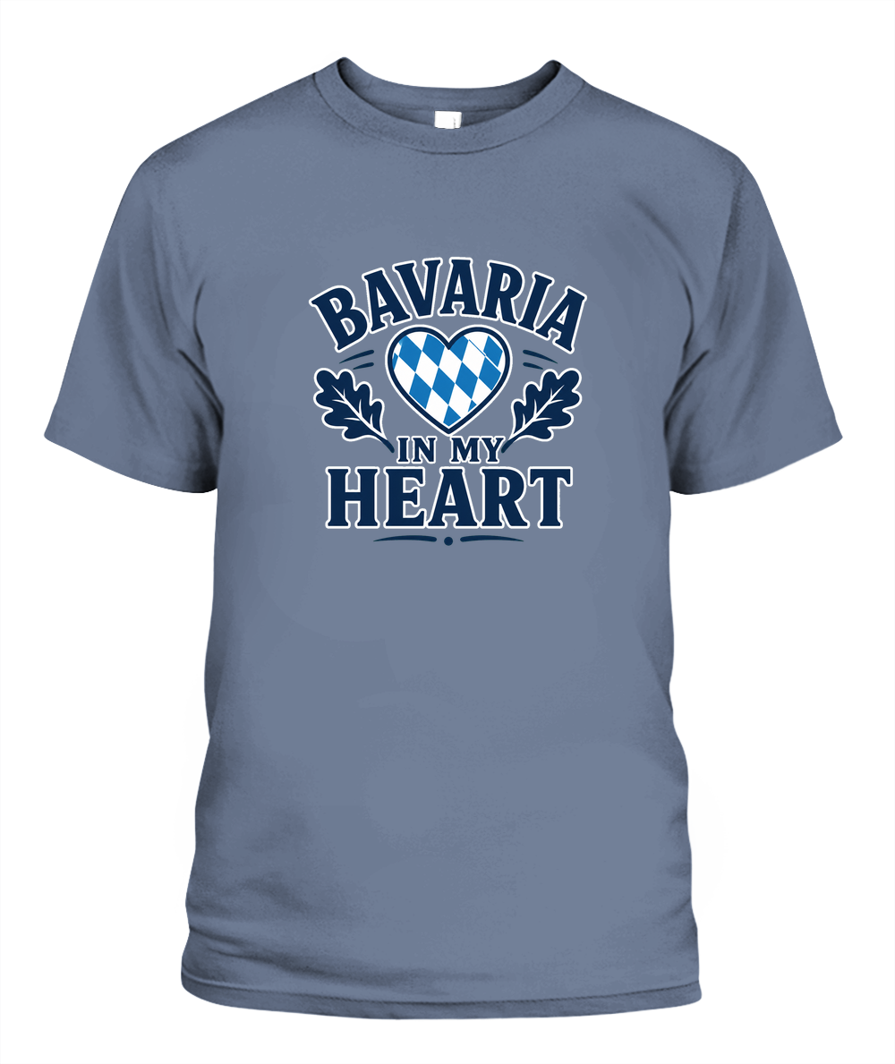Bavaria In My Heart — T-Shirt in Blue Jean