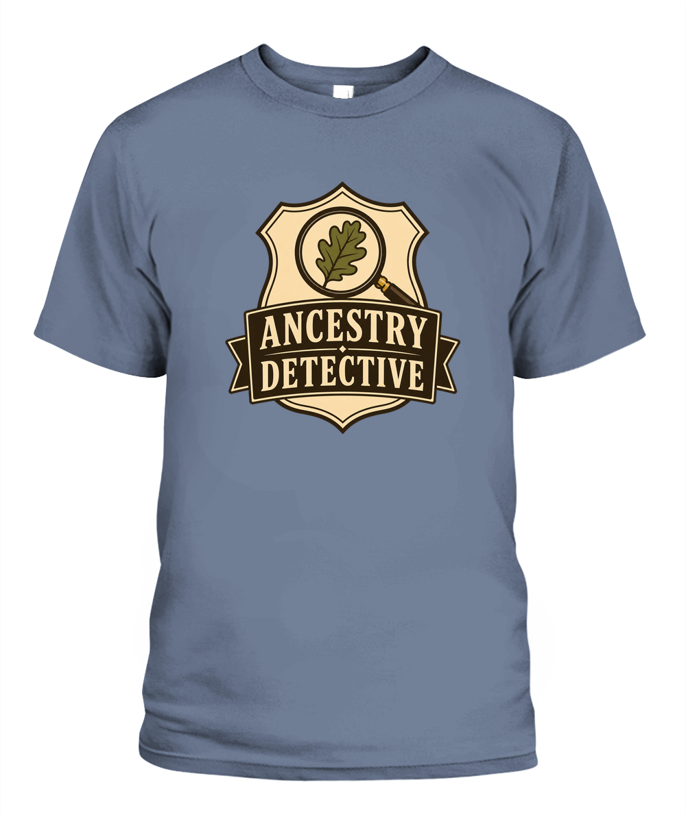 Ancestry Detective — T-Shirt in Blue Jean