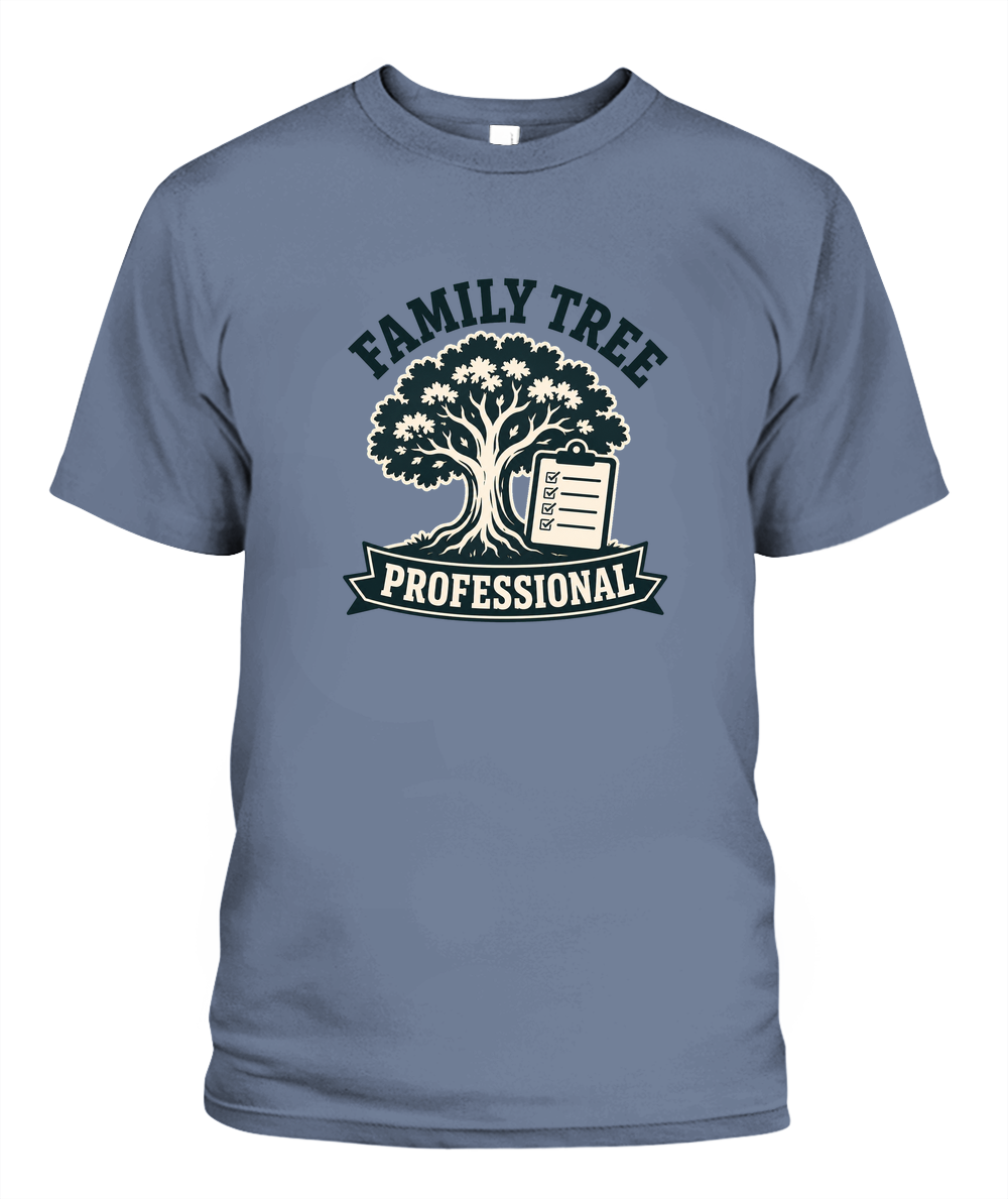 Family Tree Professional — T-Shirt in Blue Jean