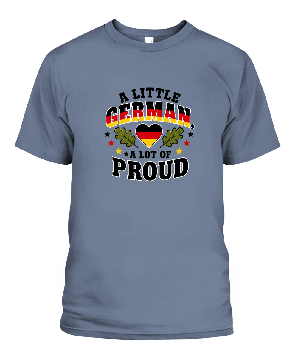 A Little German, A Lot Of Proud — T-Shirt in Blue Jean