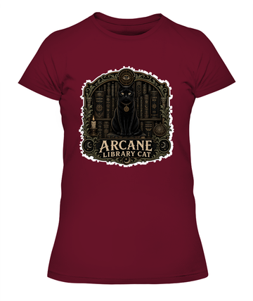 Arcane Library Cat Ladies T-Shirt | Black Cat Lover Gift