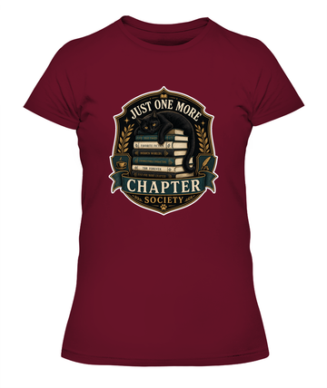 Just One More Chapter Society Ladies T-Shirt | Black Cat Lover Gift