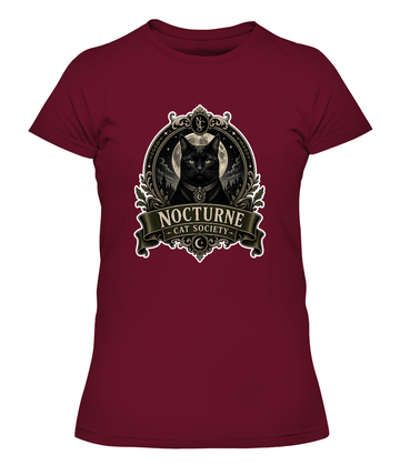 Nocturne Cat Society Ladies T-Shirt | Black Cat Lover Gift