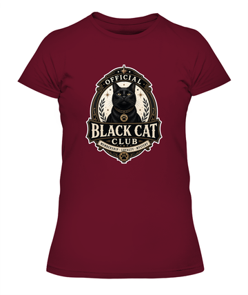 Official Black Cat Club Ladies T-Shirt | Black Cat Lover Gift