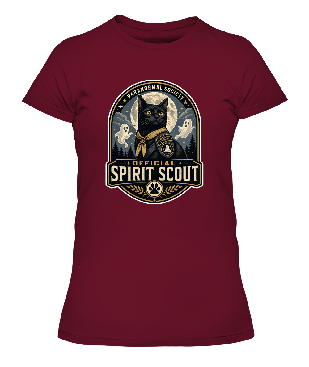 Official Spirit Scout Ladies T-Shirt | Black Cat Lover Gift
