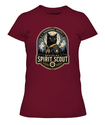 Official Spirit Scout Ladies T-Shirt | Black Cat Lover Gift