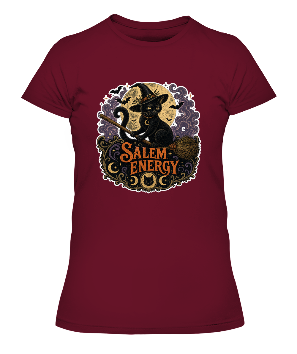 Salem Energy Ladies T-Shirt | Black Cat Lover Gift