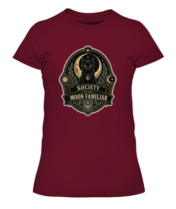 Society of the Moon Familiar Ladies T-Shirt | Black Cat Lover Gift