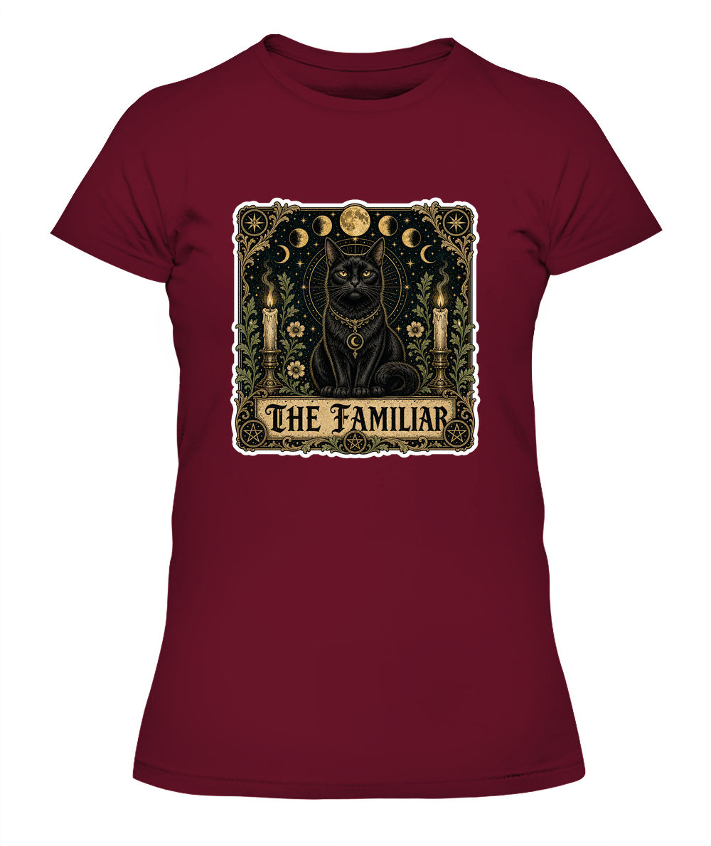 The Familiar Ladies T-Shirt | Black Cat Lover Gift
