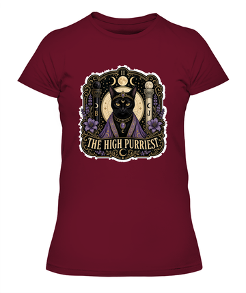The High Purriest Ladies T-Shirt | Black Cat Lover Gift